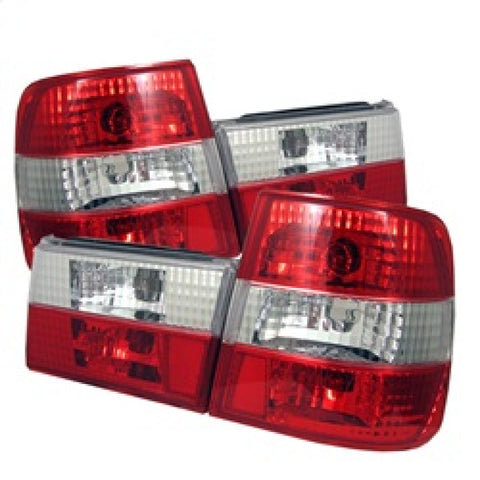 Spyder BMW E34 5-Series 88-95 Euro Style Tail Lights Red Clear ALT-YD-BE3488-RC - 5000491