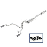 Ford Racing 15-18 F-150 5.0L Cat-Back Touring Exhaust System - Rear Exit Carbon Fiber Tips - M-5200-F1550DTFA