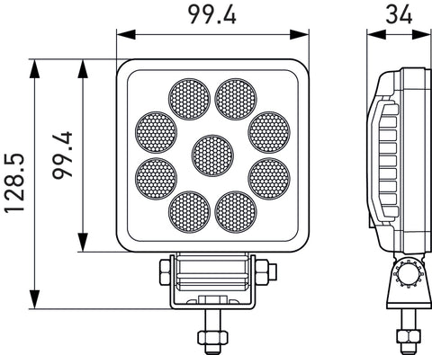 Hella ValueFit LED Work Light PS1000 LED MV CR LT - 357114002