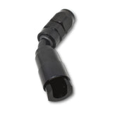 Russell Performance 5/16in SAE Quick Disc Female to -6 Hose Black 45 Degree Hose End - 611263