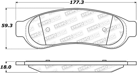 StopTech Street Select Brake Pads - 305.10670