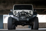 DV8 Offroad 07-18 Jeep Wrangler JK/JL FS-10 Full Length Steel Front Bumper w/ Skid Plate - FBSHTB-10