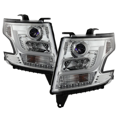 Spyder Chevy Tahoe / Suburban 2015 -2016 Projector Headlights - DRL LED - Chrome PRO-YD-CTA15-DRL-C - 5082534