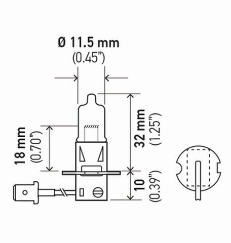 Hella Bulb H3 12V 55W Pk22S T325 +50 (2) - H3P50TB