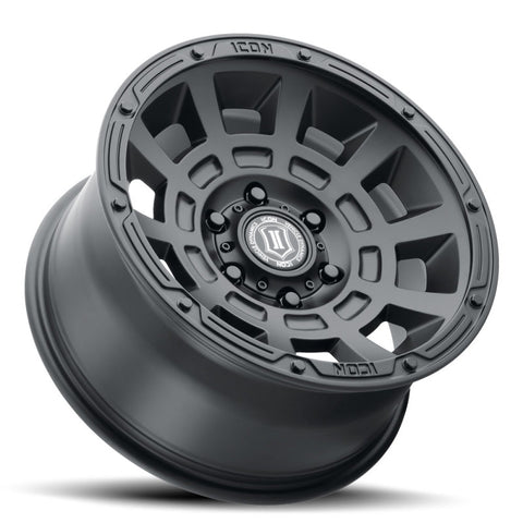 ICON Thrust 17x8.5 6x120 0mm Offset 4.75in BS Satin Black Wheel - 2817859447SB