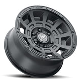 ICON Thrust 17x8.5 6x5.5 0mm Offset 4.75in BS Satin Black Wheel - 2817858347SB