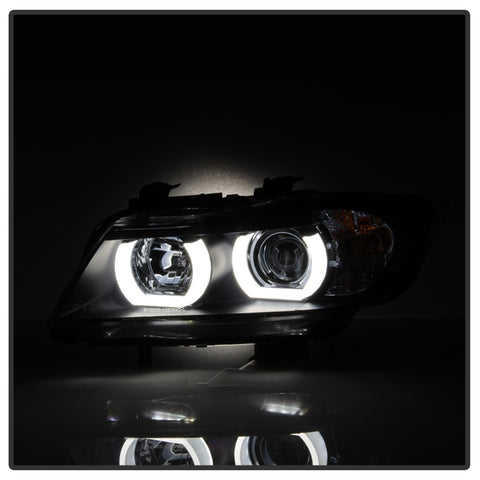 Spyder BMW E90 3-Series 06-08 4DR V2 Headlights - HID Only - Black PRO-YD-BMWE9005V2-HID-DRL-BK - 5083852