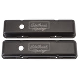 Edelbrock Valve Cover Victor Series Chevrolet 1959-1986 262-400 CI V8 Low Black - 41713