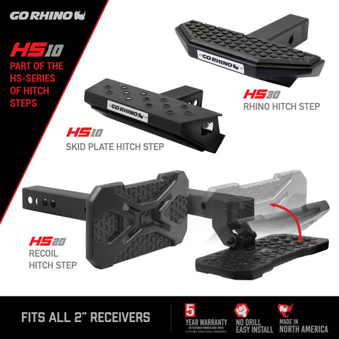 Go Rhino HS-10 Hitch Skid Step - HS1012T