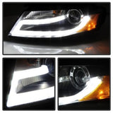 Spyder Audi A4 09-12 Projector Headlights Xenon/HID Model Only - DRL LED Blk PRO-YD-AA408-HID-DRL-BK - 5080752