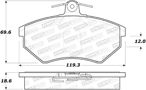 StopTech Street Brake Pads - 308.07800