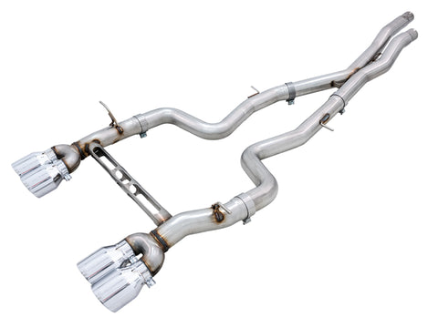 AWE Tuning BMW F8X M3/M4 Track Edition Catback Exhaust - Chrome Silver Tips - 3020-42082