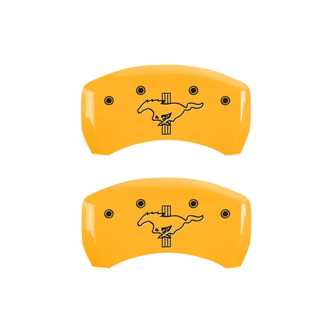 MGP Rear set 2 Caliper Covers Engraved Rear 2015/Bar & Pony Yellow finish black ch - 10010RMB2YL