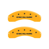 MGP 4 Caliper Covers Engraved F & R Escalade Yellow Finish Black Char 2004 Cadillac Escalade EXT - 35014SESCYL