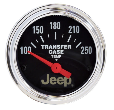 Autometer Jeep 52.4mm Short Sweep Electronic 100-250 Def F Transfer Case Temperature Gauge - 880430