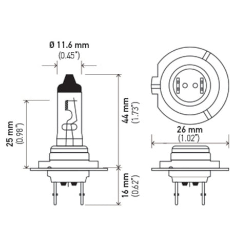 Hella Bulb H7 12V 55W Px26D T4625 +50 - H7P50