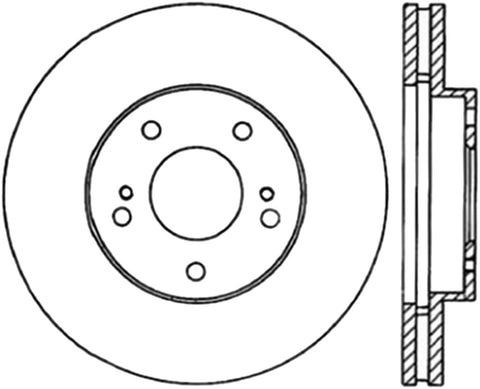 StopTech Power Slot 7/90-96 300ZX Slotted Front Left Cryo Rotor - 126.42050CSL