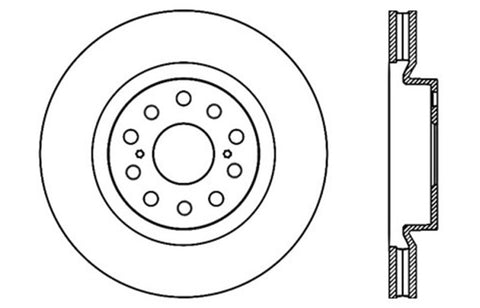 StopTech Drilled Sport Brake Rotor - 128.44148R