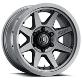 ICON Rebound Pro 17x8.5 6x5.5 25mm Offset 5.75in BS 95.1mm Bore Titanium Wheel - 21817859057TT