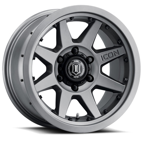 ICON Rebound Pro 17x8.5 6x5.5 0mm Offset 4.75in BS 106.1mm Bore Titanium Wheel - 21817858347TT