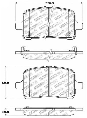 StopTech Street Select Brake Pads - Front - 305.10280