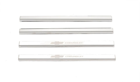 Putco 14-18 Chevy Silv LD - Regular Cab w/ CHEVROLET Etching (4pcs) SS Door Sills - 95171GM-1