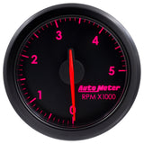 Autometer Airdrive 2-1/6in Tachometer Gauge 0-5K RPM - Black - 9198-T