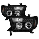 Spyder Toyota Tundra 07-133 Projector Headlights LED Halo LED Blk PRO-YD-TTU07-HL-BK - 5012029