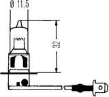 Hella Bulb H3 12V 100W Ylw Str - H83135121