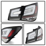 Spyder Chevy Cruze 2011-2014 Light Bar LED Tail Lights Black ALT-YD-CCRZ11-LBLED-BK - 5076595