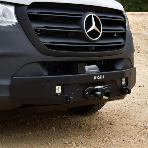 Westin 19-23 Mercedes-Benz Sprinter Pro-Series Mid Width Front Bumper - Textured Black - 58-311295