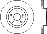 StopTech Power Slot 07-13 Lexus ES250/300/330/350 / 11-13 Scion tC Slotted Right Fr CRYO-STOP Rotor - 126.44146CSR