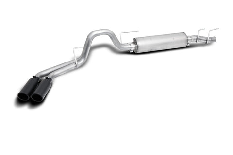 Gibson 21-22 Ford F150 Truck 5.0L 3/2.5in Cat-Back Dual Sport Exhaust System Stainless - Black Elite - 69225B