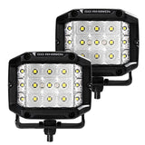 Go Rhino Xplor Bright Series Sideline Cube LED Flood Light Kit (Surface Mount) 4x3 - Blk (Pair) - 750300323FCS