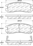 StopTech Street Touring 4/89-99 Mitsubishi Eclipse GST Rear Brake Pads - 308.03830