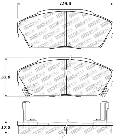 StopTech Performance 90-93 Acura Integra / 90-93 Honda Civic Sedan / 90-91 Prelude Front Brake Pads - 309.04090