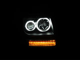 ANZO 2007-2012 Dodge Nitro Projector Headlights w/ Halo Black (CCFL) G2 - 111145