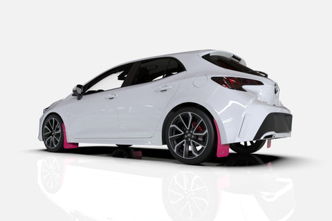 Rally Armor 17-21 Honda Civic EX/EX-L/LX (Hatchback) Pink Mud Flap BCE Logo - MF71-BCE22-PK/BLK