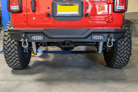 DV8 Offroad 2018+ Jeep Wrangler JL Rear Bumper w/ LED Lights - RBJL-03