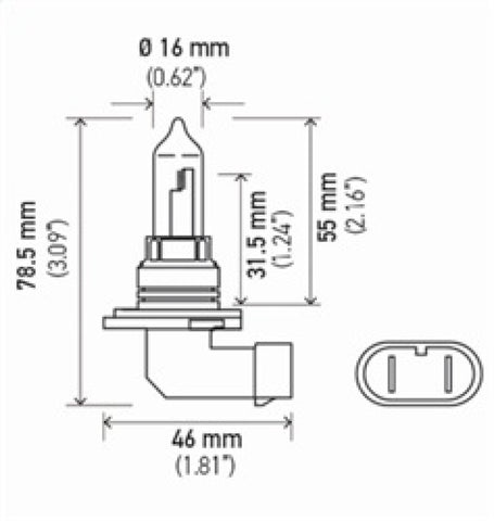 Hella Bulb 9005/HB3 12V 65W P20d T4 - 9005