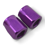 Russell Performance 2-Piece -10 AN Anodized Full Flow Swivel Hose End Sockets (Qty 2) - Purple - 615542