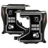 Spyder Signature 20-22 Ford F250/F350 (Halogen) Proj. Headlights - Black (PRO-YD-FS20HALSI-SEQ-BK) - 5088628