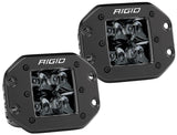 Rigid Industries D2 - Midnight Edition Flush Mount Spot Lights - 212213BLK