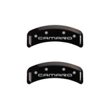 MGP 4 Caliper Covers Engraved Front & Rear Gen 4/Camaro Black finish silver ch - 14026SCA4BK