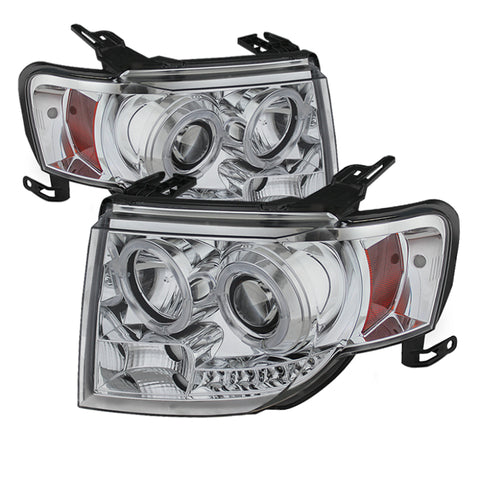 Spyder Ford Escape 08-12 Projector Headlights Halogen Model Only - DRL Chrome PRO-YD-FES08-DRL-C - 5074232