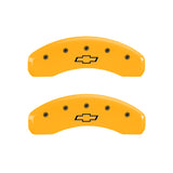 MGP 4 Caliper Covers Engraved Front & Rear Bowtie Yellow finish black ch - 14240SBOWYL