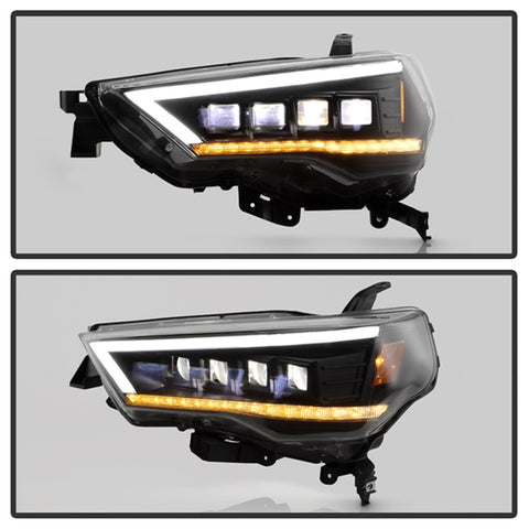 Spyder Apex 14-20 Toyota 4Runner High-Power LED Module Headlights - Black (PRO-YD-T4R14AP-SEQ-BK) - 5088697