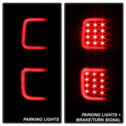 xTune Ford F150 09-14 LED Tail Lights - Black ALT-ON-FF15009-LBLED-BK - 5082169