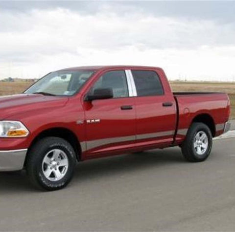 Putco 09-18 Ram 1500 Quad Cab 8ft - 5.5in Wide - 12pcs (w/o Factory Flares) SS Rocker Panels - 9751303