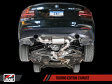 AWE Tuning BMW F22 M235i / M240i Touring Edition Axle-Back Exhaust - Diamond Black Tips (102mm) - 3010-33034